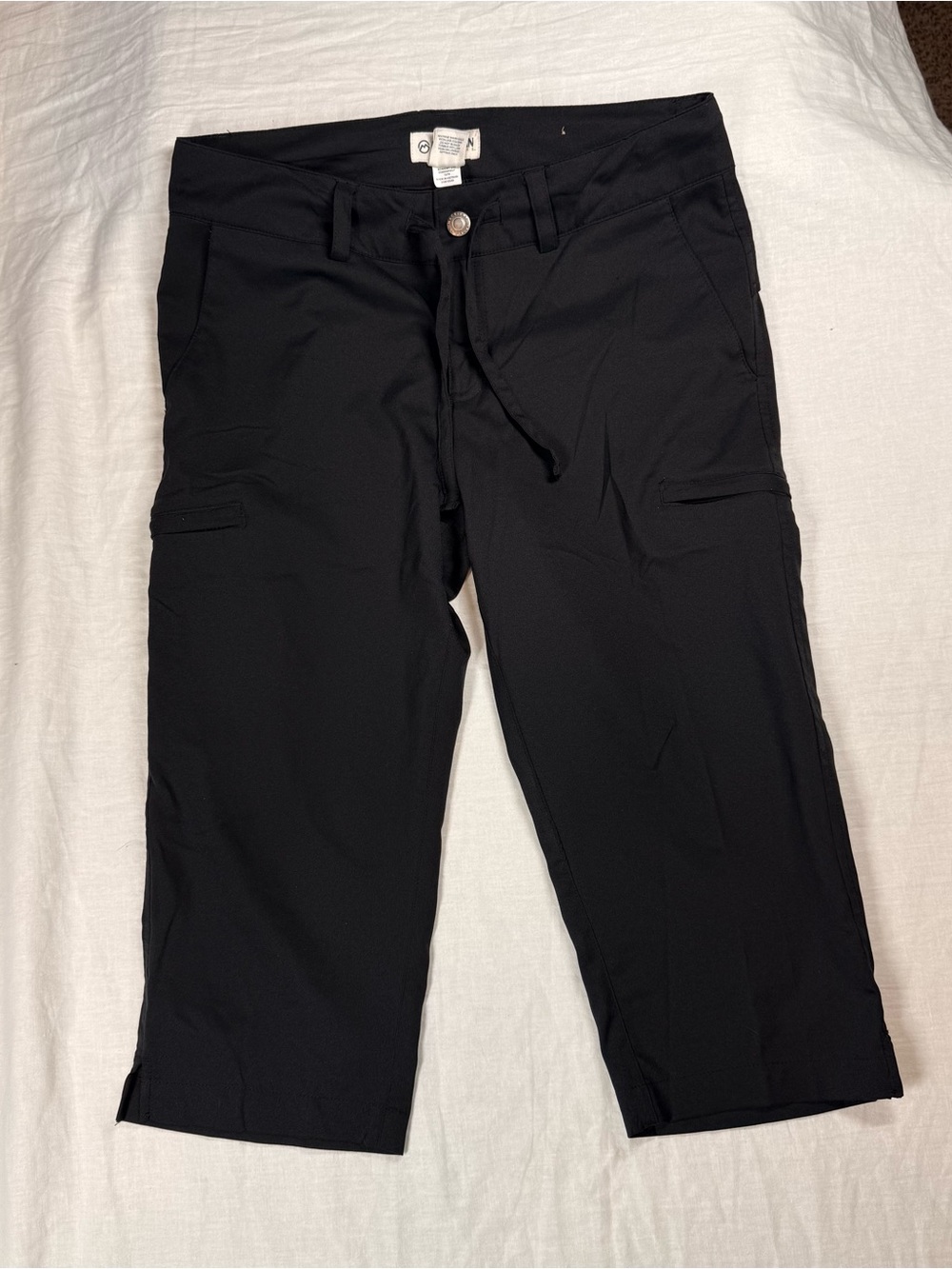Magellan Outdoors Women’s S Khaki Black Quick Dry Hiking Camp Crop Pants